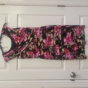 ADRIANNA PAPELL women's dress size 12 V-neck stretch multicolor